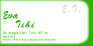 eva tihi business card